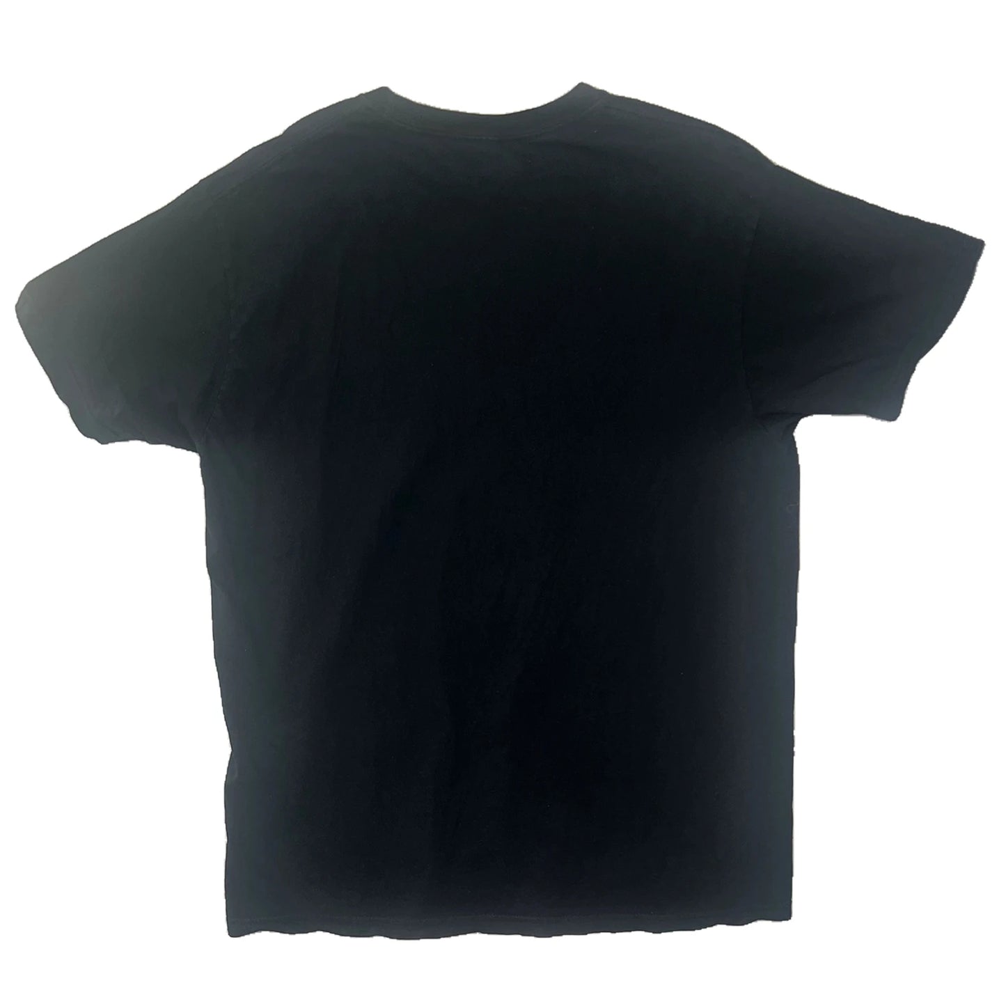 Black t-shirt on a white background