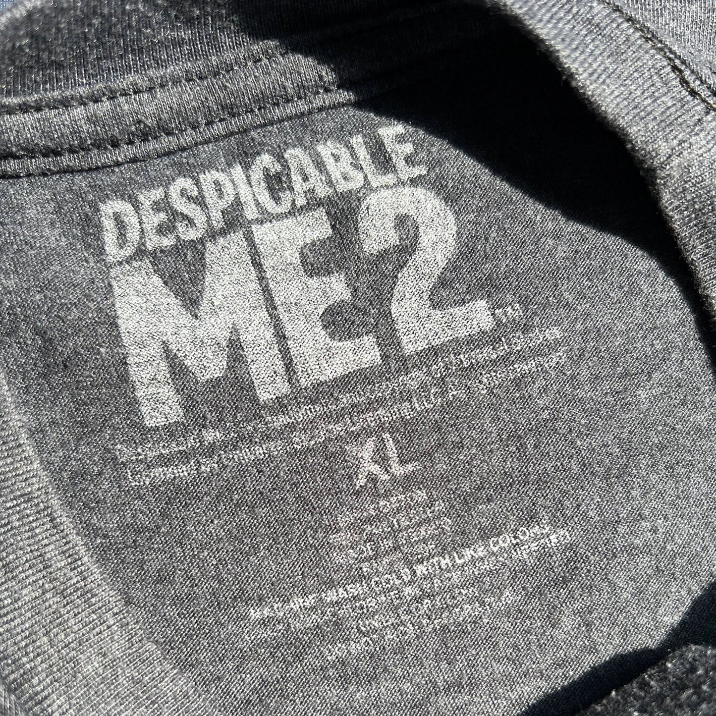 Dark GrayT-shirt with 'Despicable Me 2' text and garment information