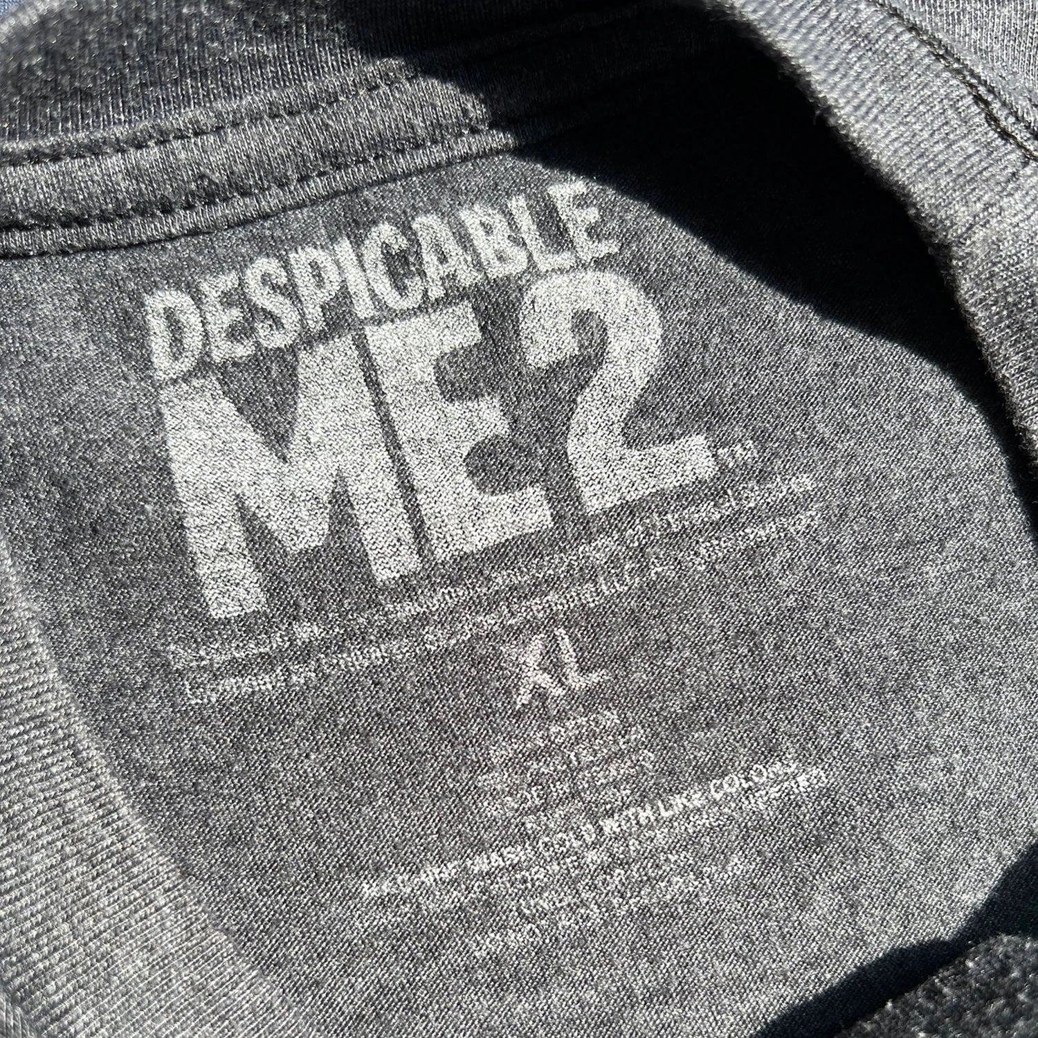 Dark GrayT-shirt with 'Despicable Me 2' text and garment information