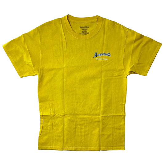 100% cotton_Yellow colour t-shirt with Margaritaville logo on left chest